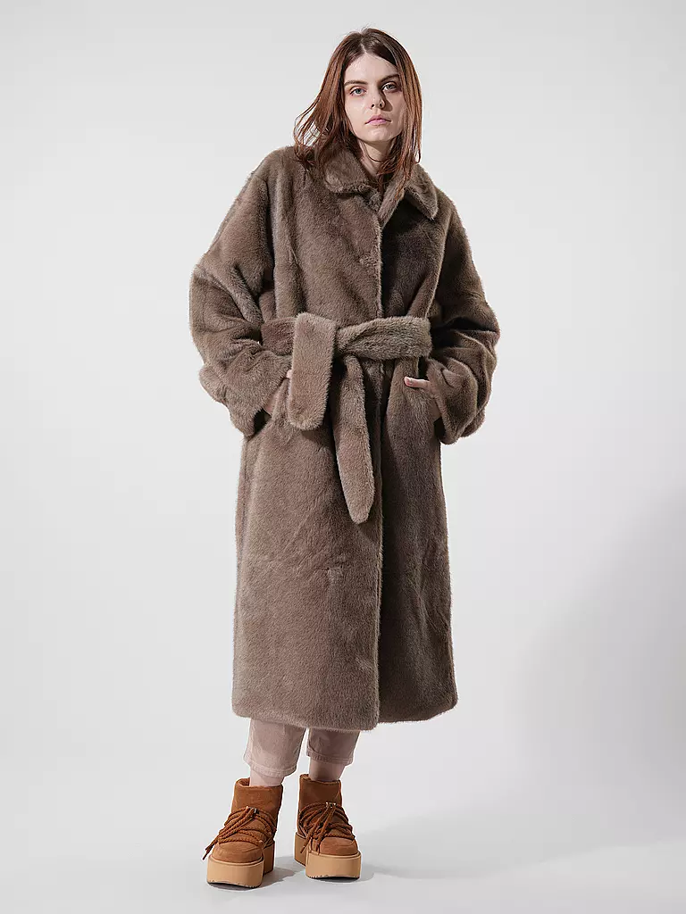 MEOTINE | Cappotto in pelliccia sintetica | Marrone chiaro