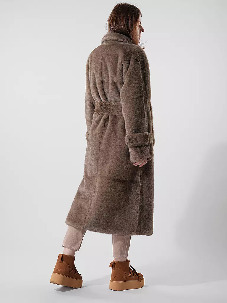 MEOTINE | Cappotto in pelliccia sintetica | Marrone chiaro