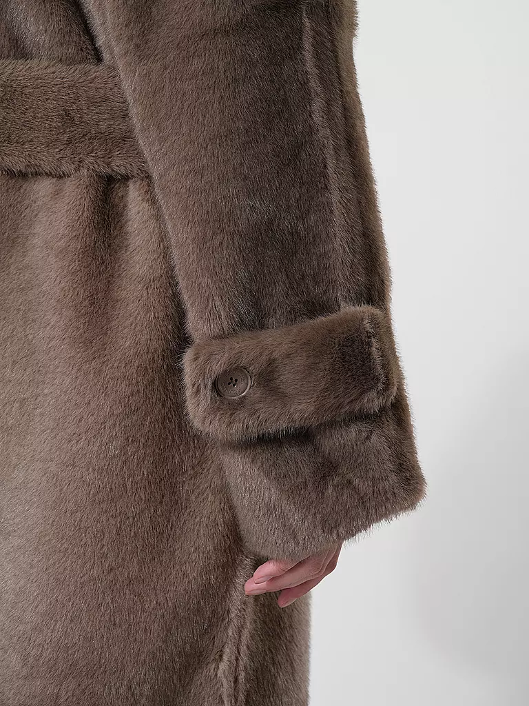 MEOTINE | Cappotto in pelliccia sintetica | Marrone chiaro