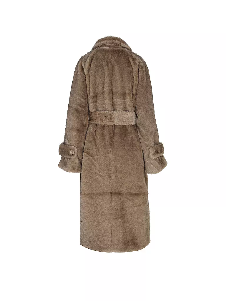 MEOTINE | Cappotto in pelliccia sintetica | Marrone chiaro