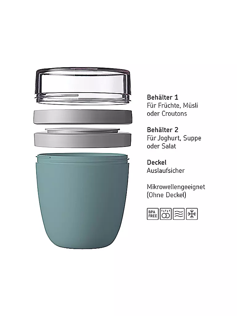 MEPAL | Lunchpot ELLIPSE Mini 300 + 120ml Blu Vivido | 