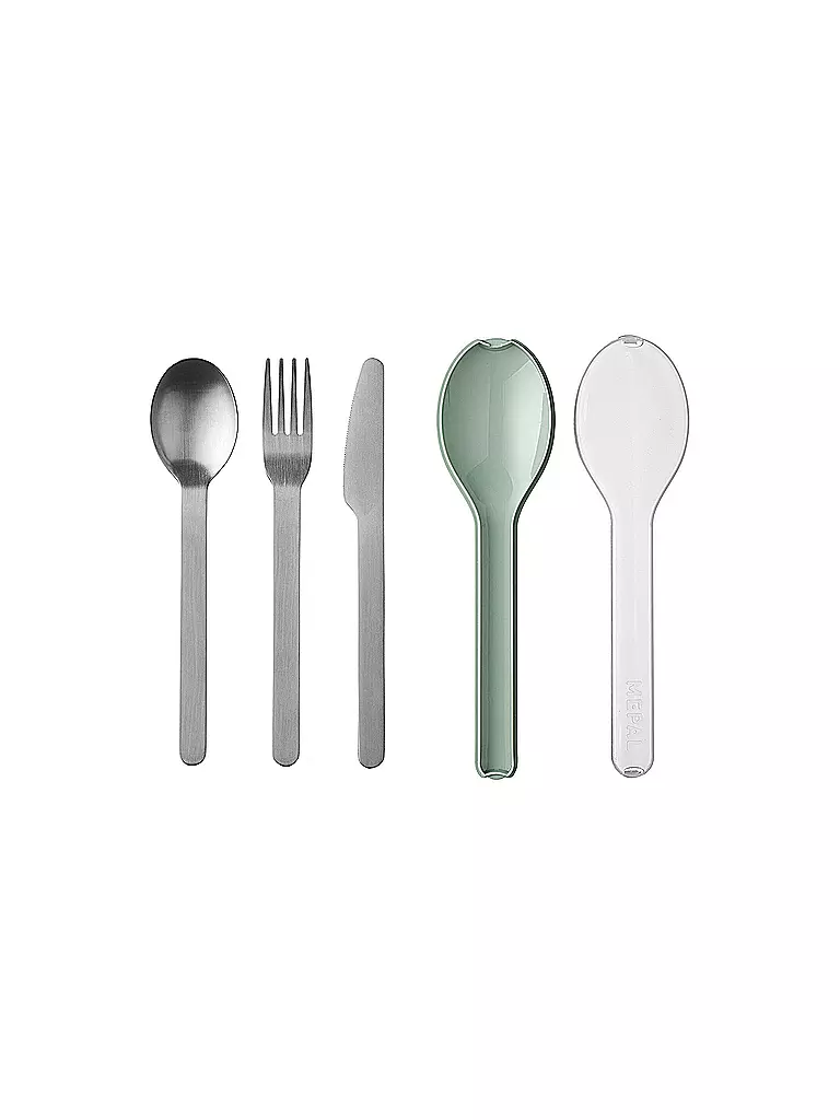 MEPAL | Set di posate ELLIPSE, 3 pezzi, Nordic Sage | Verde