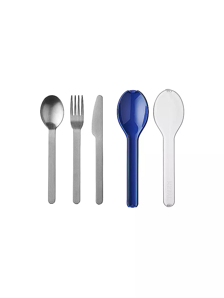 MEPAL | Set di posate ELLIPSE, 3 pezzi, Vivid Blue | Blu scuro