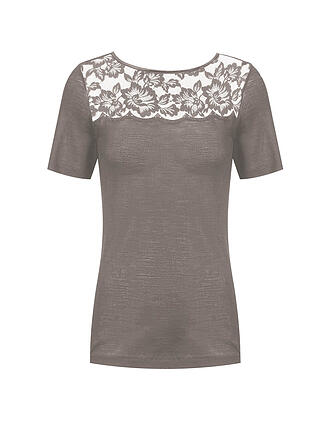 MEY | T-Shirt WOOL LOVE deep taupe