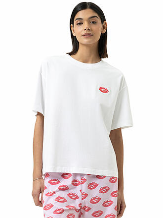 MEY | Pyjamashirt SOLID LOVE bianco