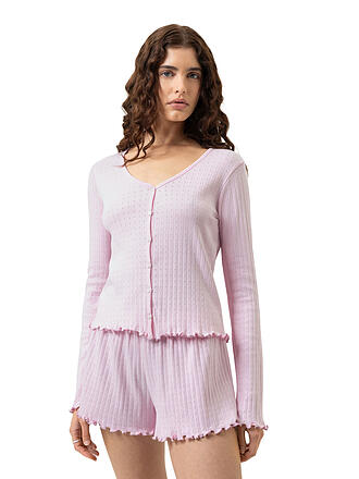 MEY | Maglia a maniche lunghe POINTELLE DREAMS rosa tenue