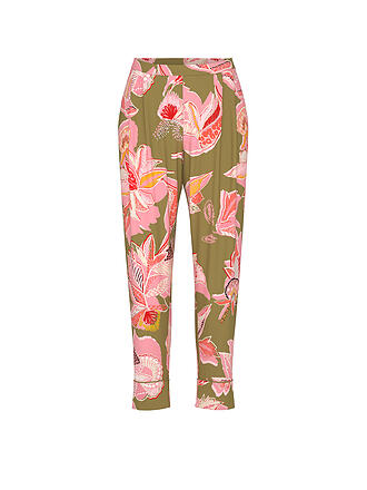 MEY | Pantaloni da pigiama 7/8 FLOWER WHIRL golden fern