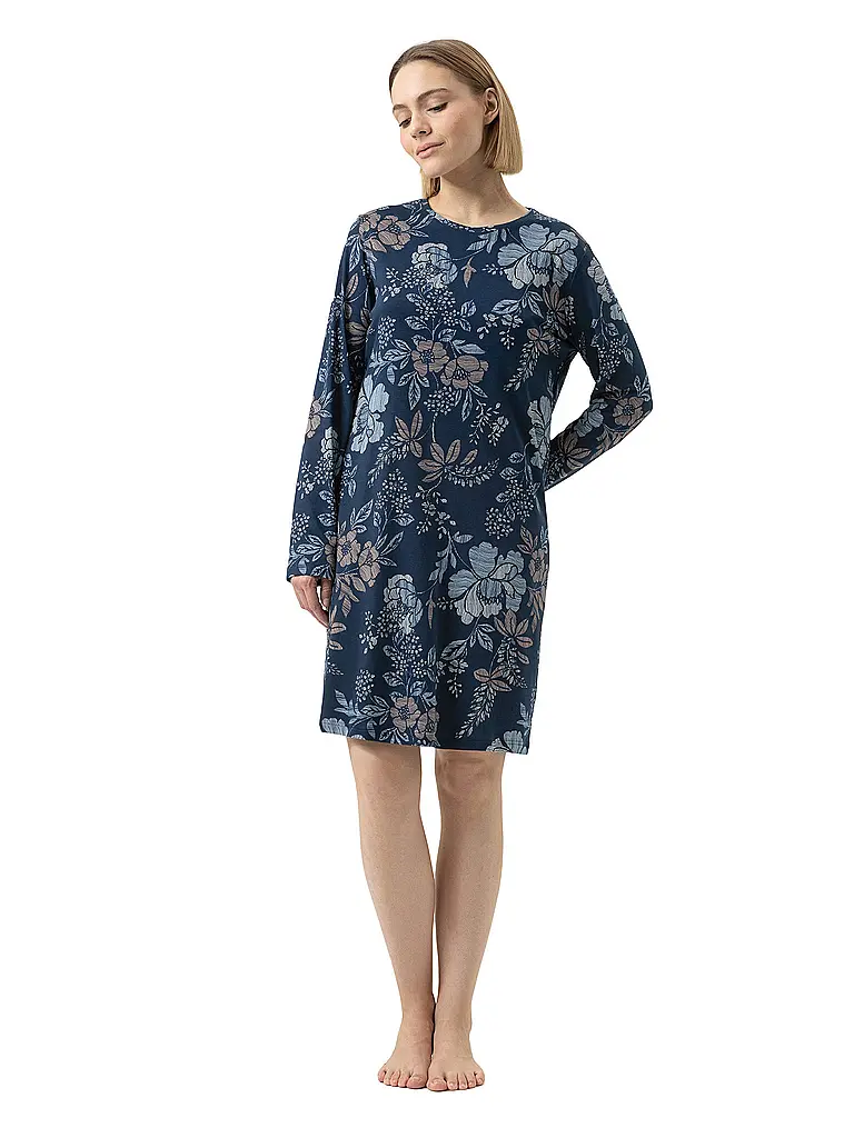 MEY | Camicia da notte - Sleepshirt NOSTALGIA | Blu scuro