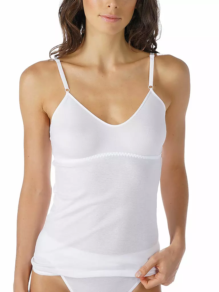 MEY | Canotta con reggiseno NOBLESSE bianca | Bianco