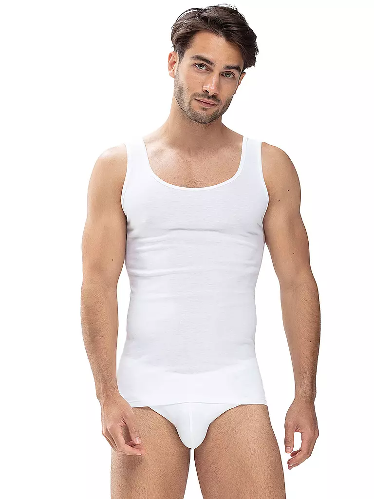 MEY | Canotta sportiva casual in cotone bianca | Bianco