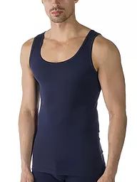 MEY | Canotta sportiva casual in cotone grigio chiaro mélange | Blu