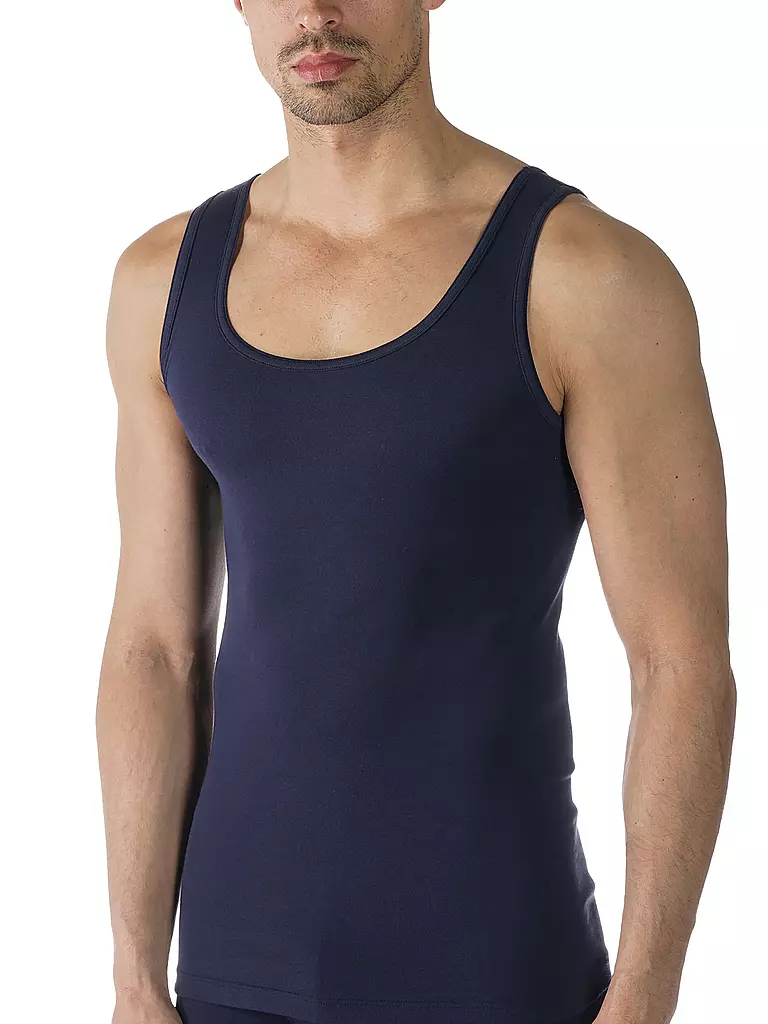 MEY | Canotta sportiva casual in cotone blu yacht | 