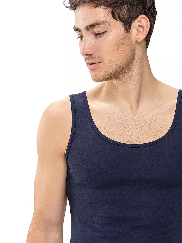 MEY | Canotta sportiva casual in cotone blu yacht | 