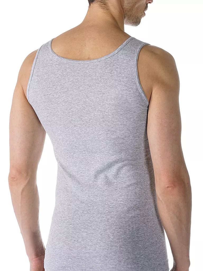 MEY | Canotta sportiva casual in cotone grigio chiaro mélange | Grigio