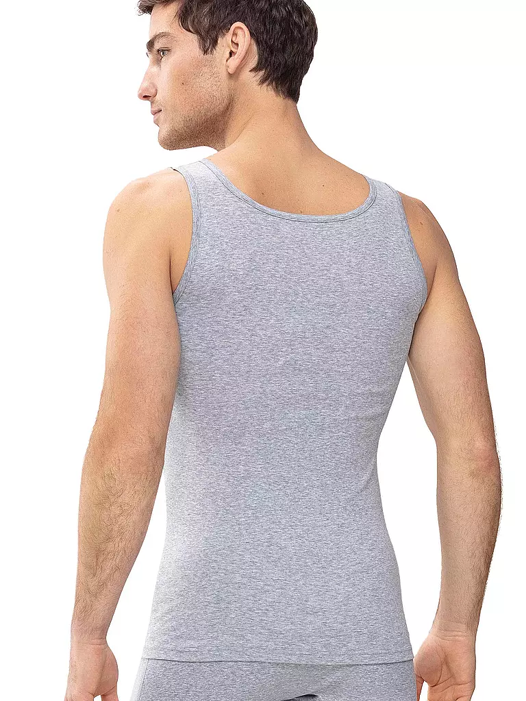MEY | Canotta sportiva casual in cotone grigio chiaro mélange | Grigio