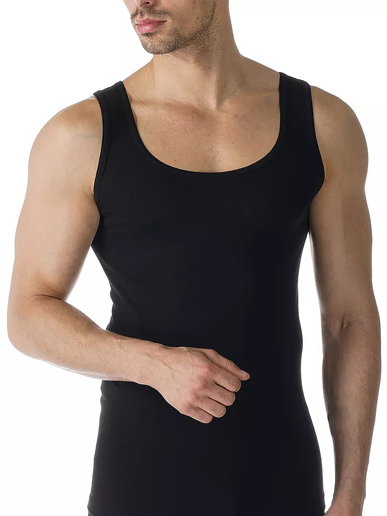 MEY | Canotta sportiva casual in cotone nera | Nero
