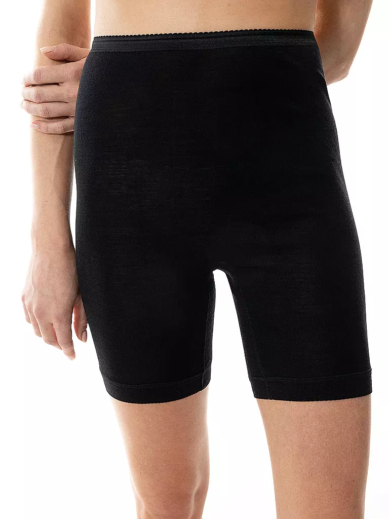 MEY | Culotte con gamba "Exquisite" (Lana/Seta) Nero | Nero