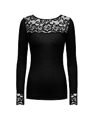 MEY | Langarmshirt - Loungeshirt LOVE | Nero