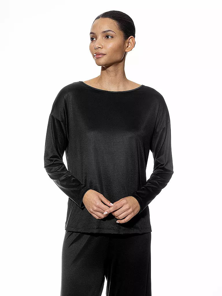MEY | Langarmshirt NIGHT GLOW nero | Nero