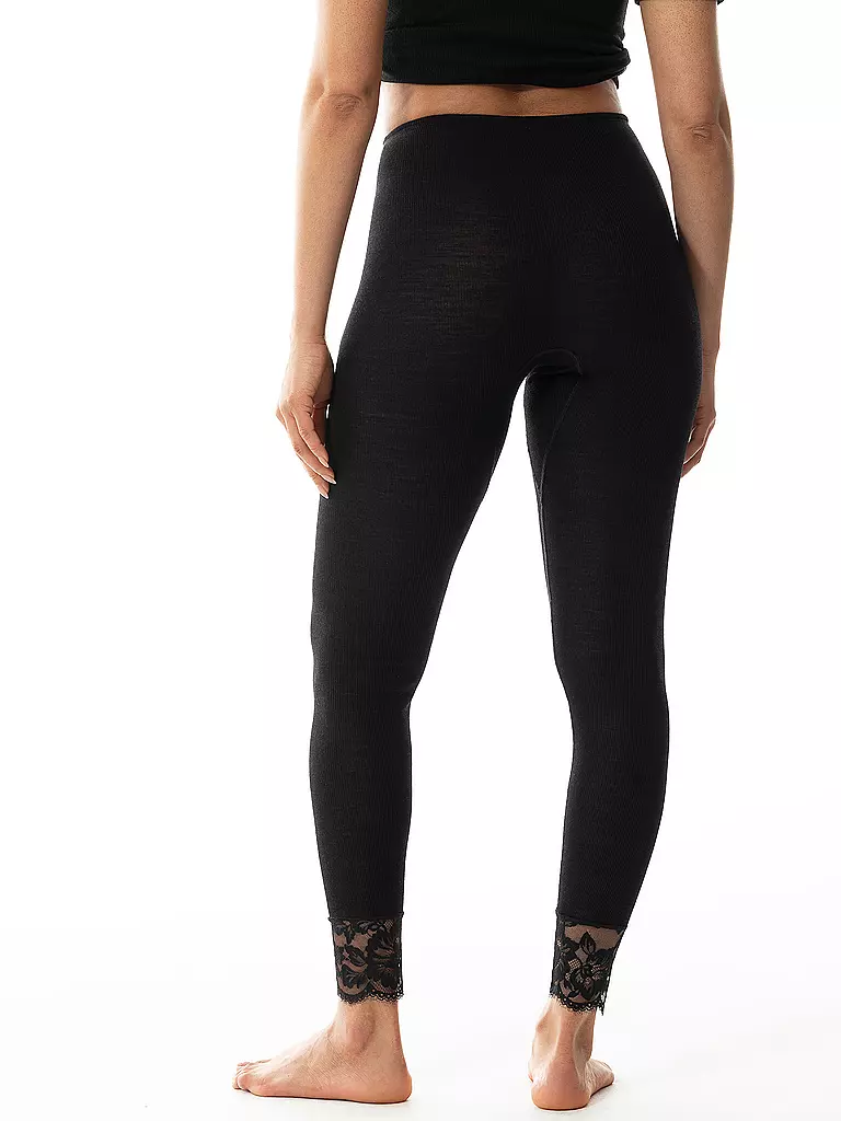 MEY | Loungewear Leggings WOOL LOVE nero | 