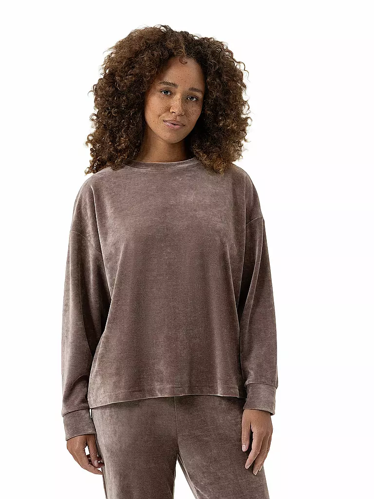 MEY | Loungewear Sweater VELVET DREAM | Marrone chiaro
