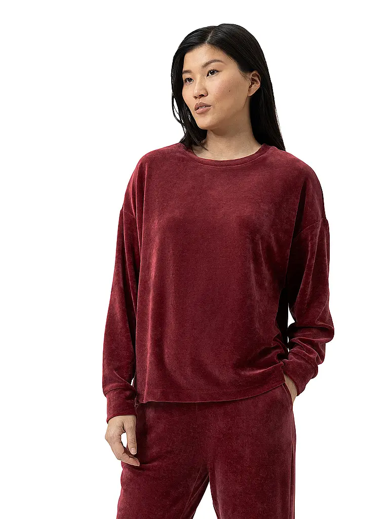 MEY | Loungewear Sweater VELVET DREAM | Rosso scuro