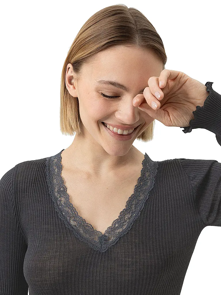 MEY | Maglia a maniche lunghe WOOL EXPRESSIVE | Grigio