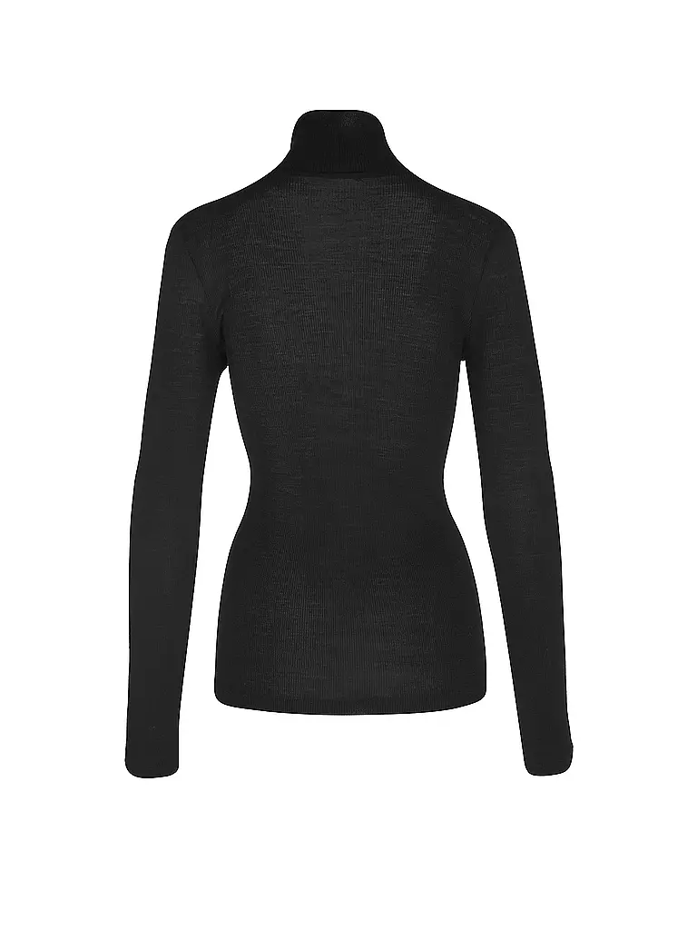 MEY | Maglia a maniche lunghe WOOL LOVE nera |