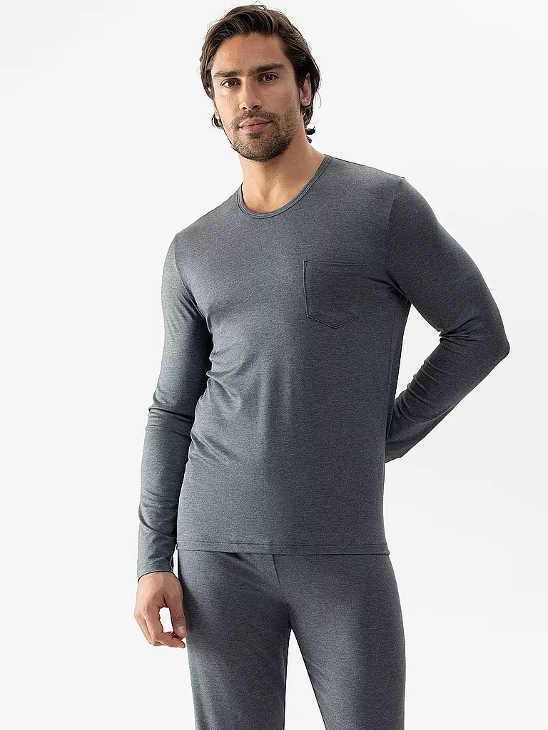 MEY | Maglietta da pigiama a maniche lunghe JEFFERSON quartz melange | Grigio