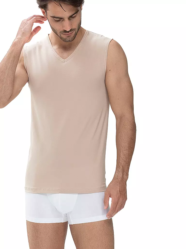 MEY | Muskel-Shirt DRY COTTON color carne chiara | Beige