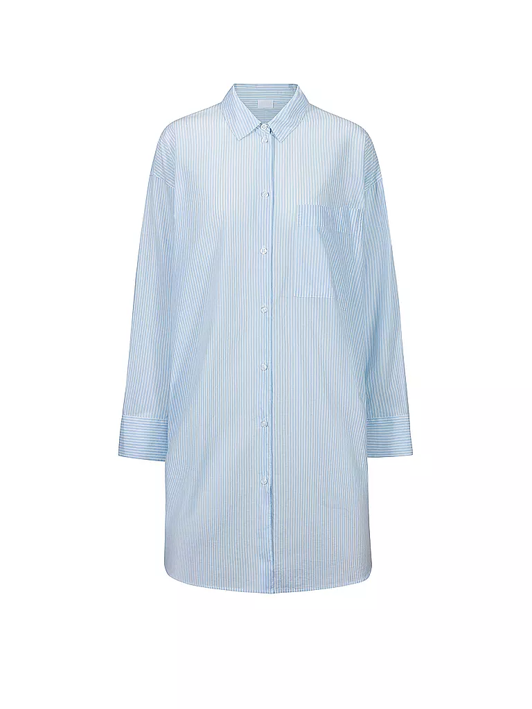 MEY | Nachthemd - Sleepshirt COTTON STRIPES | Blu chiaro