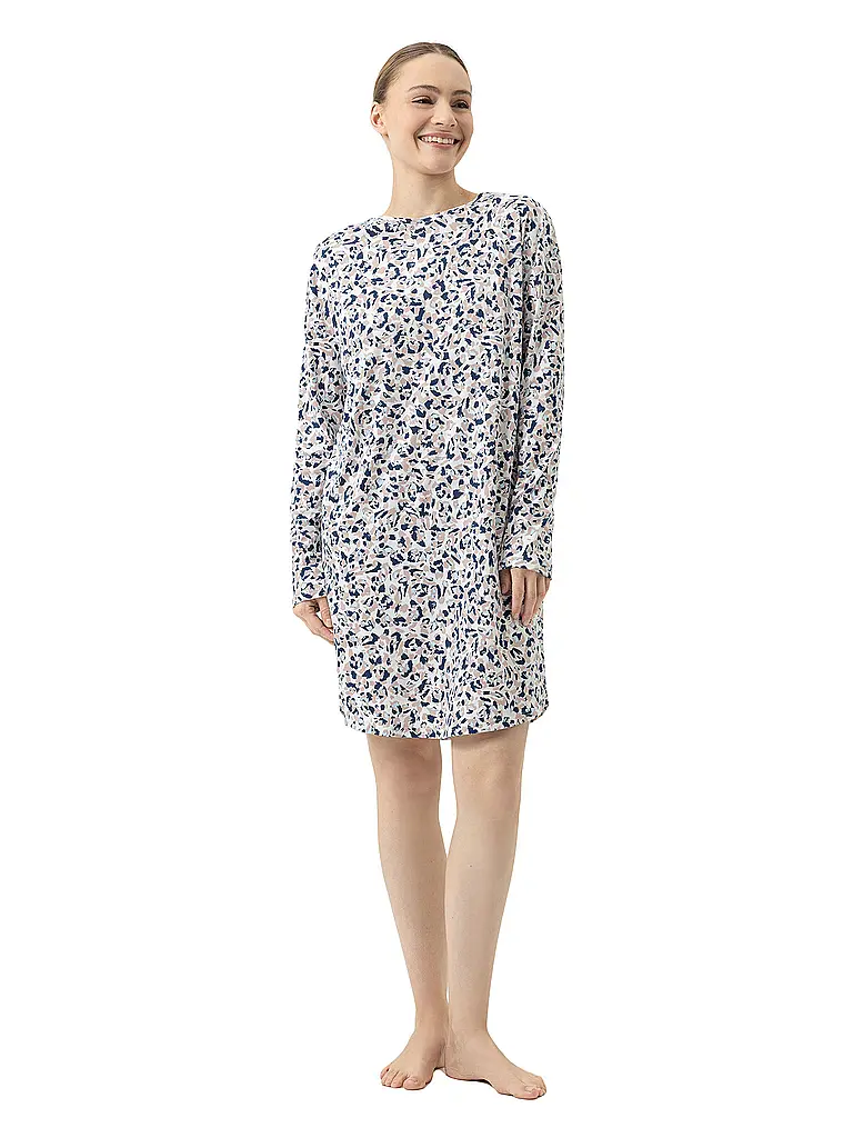 MEY | Nachthemd - Sleepshirt SOFT LEO | Blu scuro