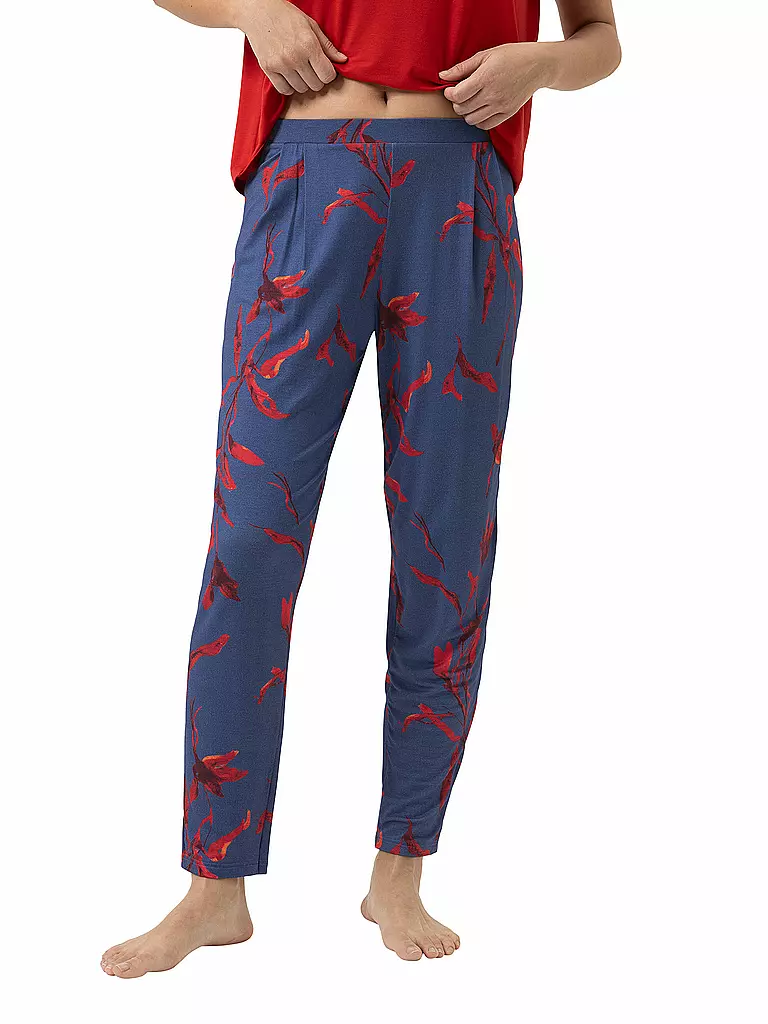 MEY | Pantaloni da pigiama 7/8 ROYAL GARDEN astral night | Blu
