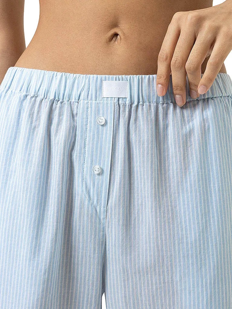 MEY | Pantaloni da pigiama COTTON STRIPES azzurro polvere | 