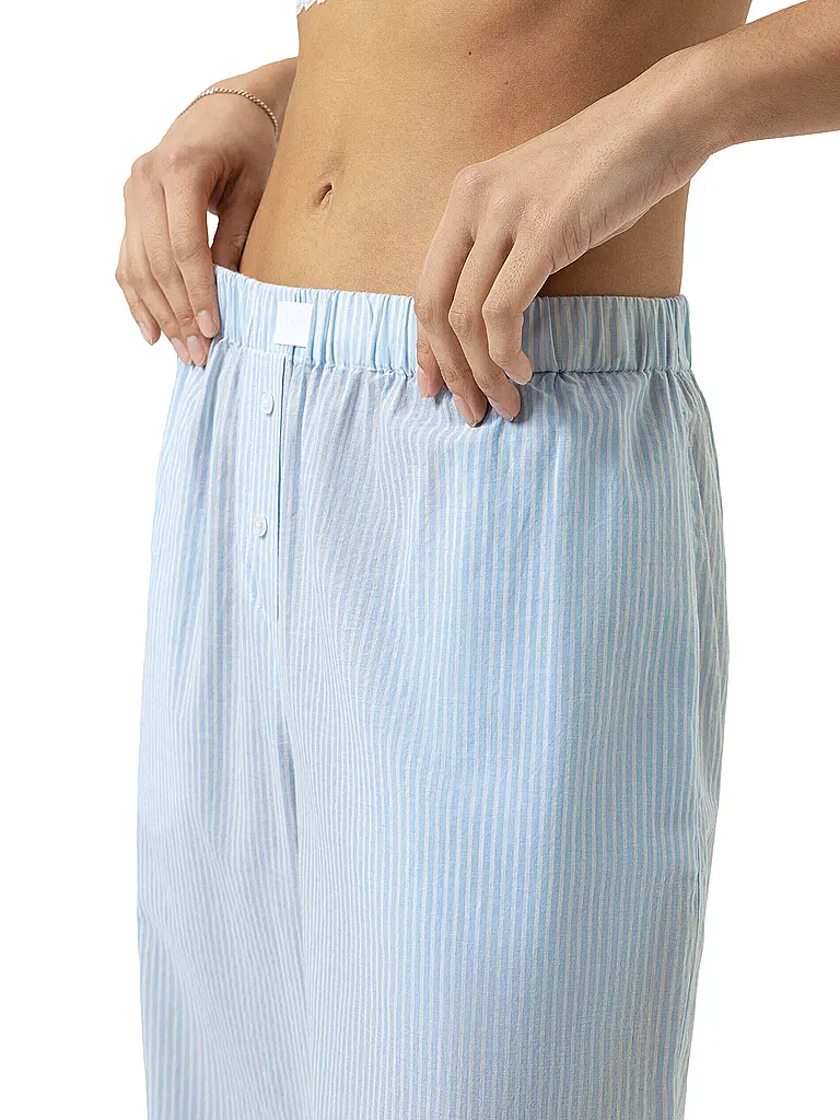 MEY | Pantaloni da pigiama COTTON STRIPES azzurro polvere | 