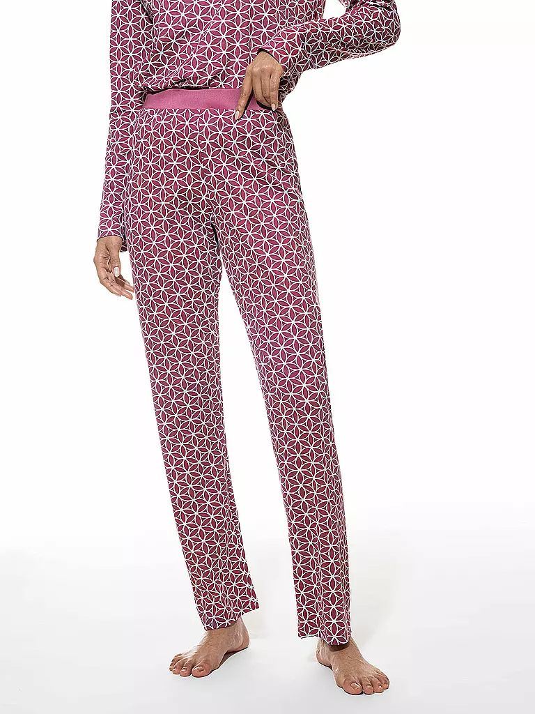 MEY | Pantaloni da pigiama MOSAIC | Rosso scuro