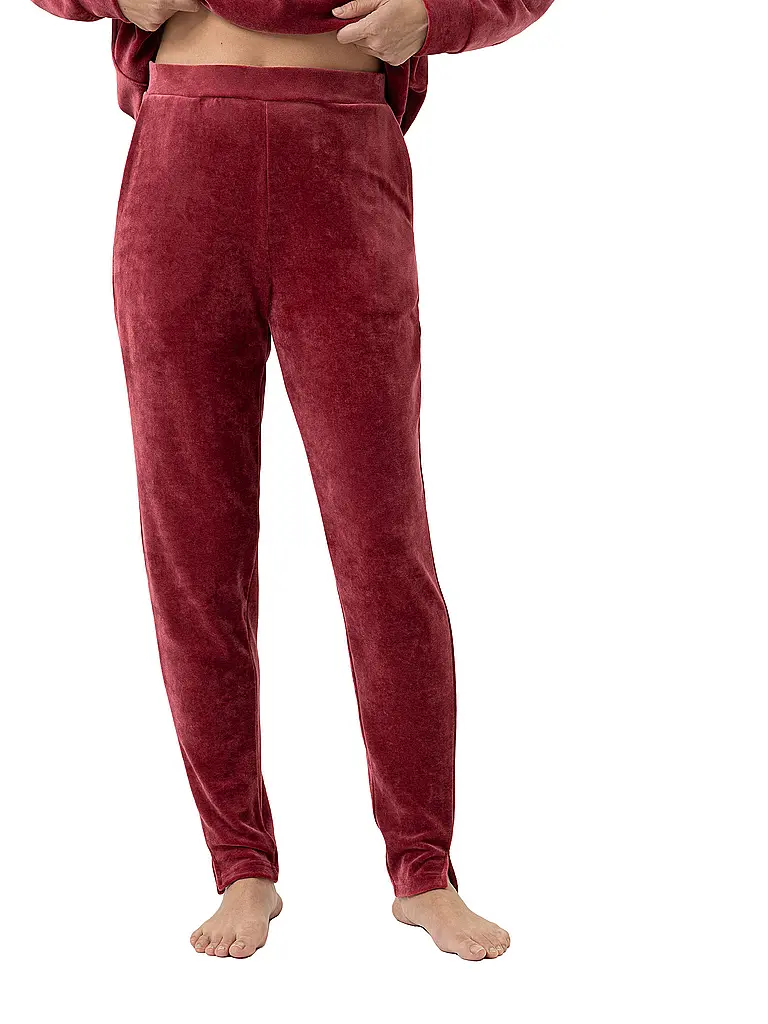 MEY | Pantaloni loungewear VELVET DREAM | Rosso scuro