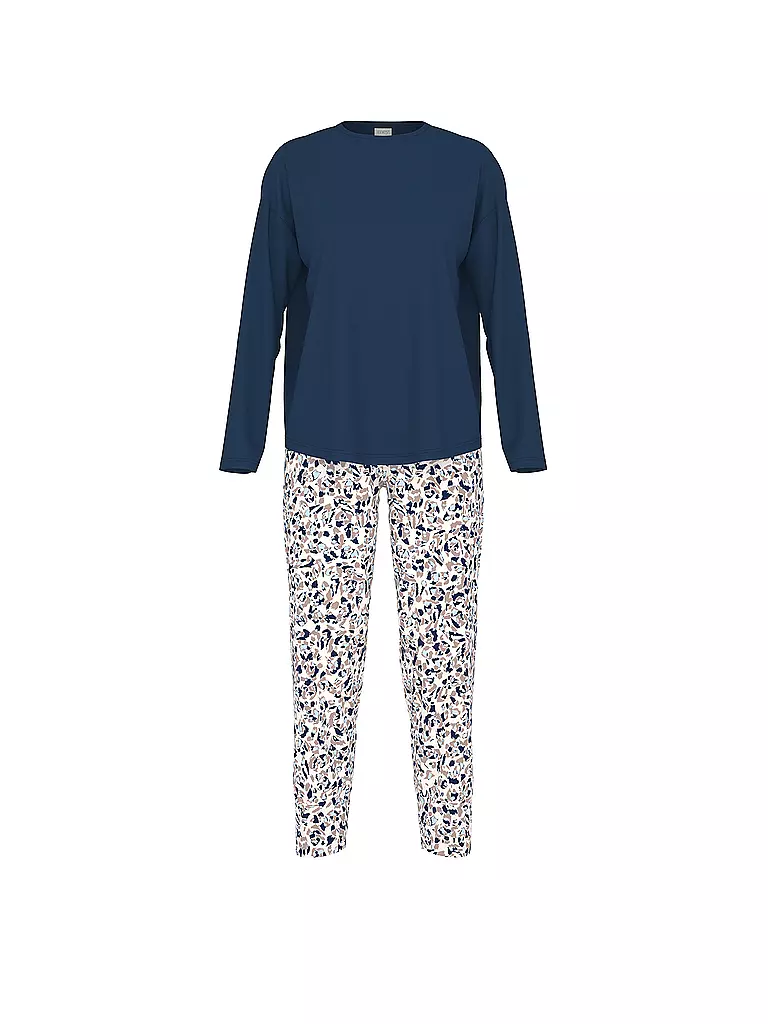 MEY | Pigiama 7/8 SOFT LEO | Blu scuro