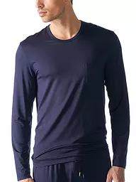 MEY | Maglietta da pigiama a maniche lunghe JEFFERSON quartz melange | Blu scuro