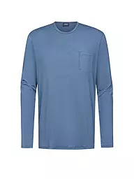 MEY | Maglietta da pigiama a maniche lunghe JEFFERSON quartz melange | Blu