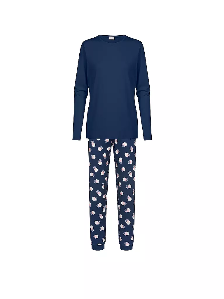MEY | Pigiama SCRIBBLED DOTS | Blu scuro