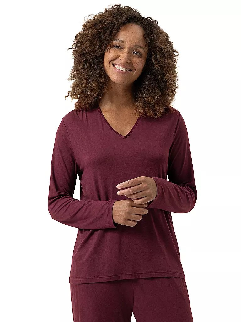 MEY | Pyjamashirt PURE CHIC boysenberry | Bacca