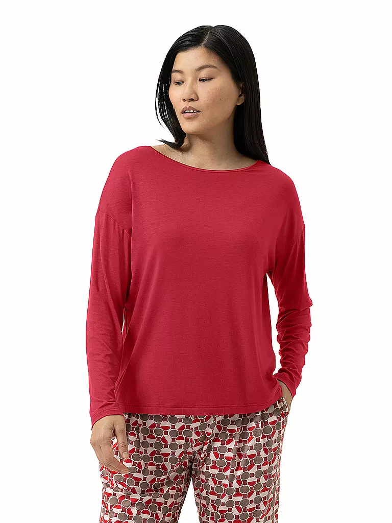 MEY | Pyjamashirt PURE CHIC | Rosso