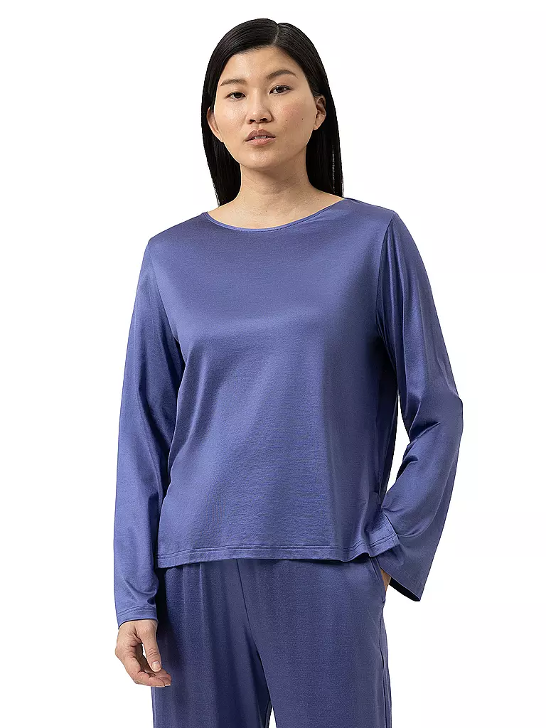 MEY | Pyjamashirt PURE SHINE astral night | Blu