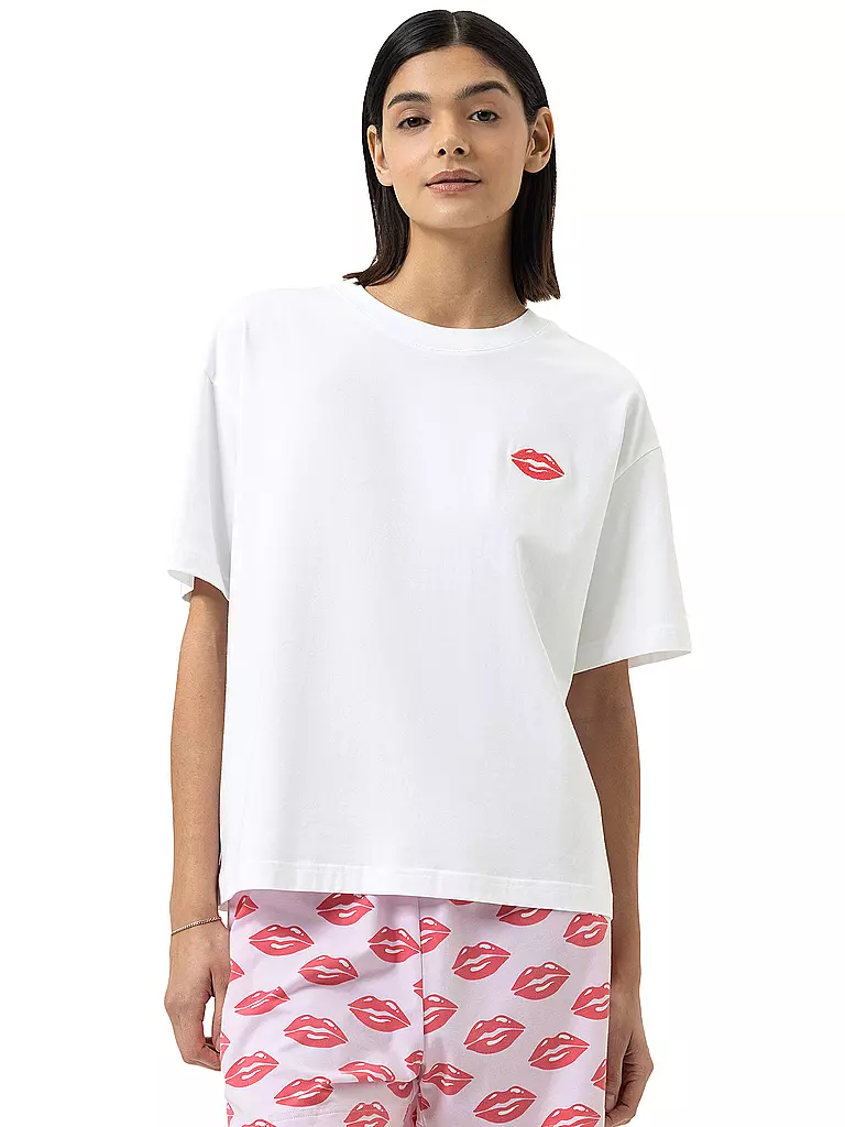 MEY | Pyjamashirt SOLID LOVE bianco | Bianco