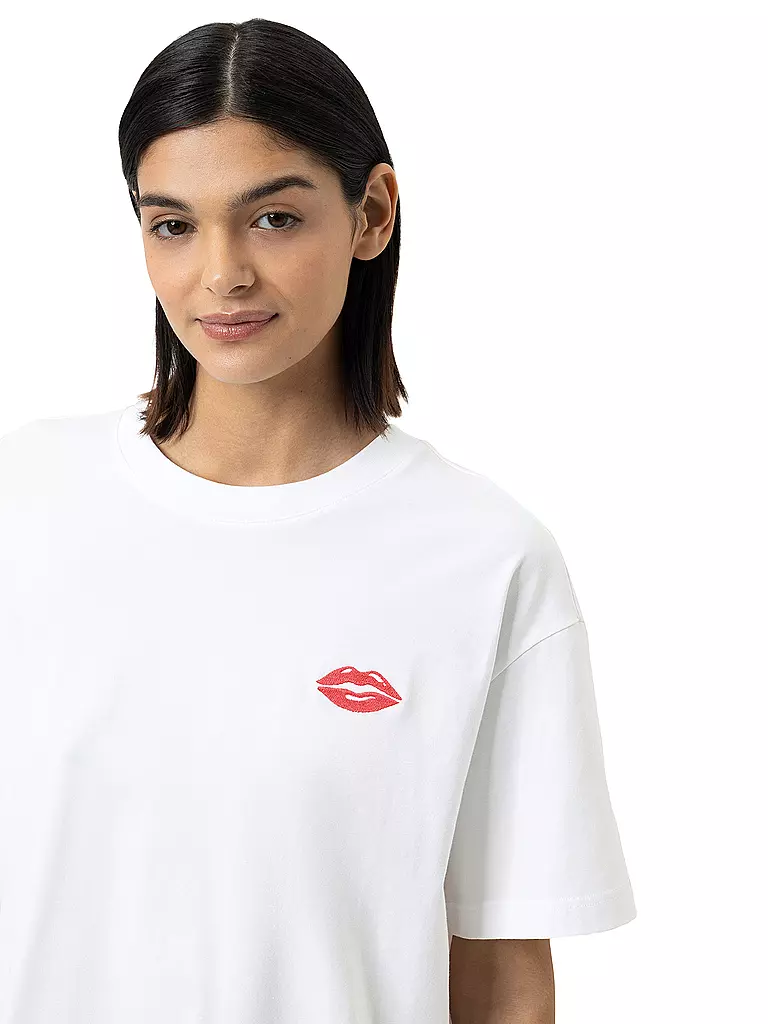 MEY | Pyjamashirt SOLID LOVE bianco | 