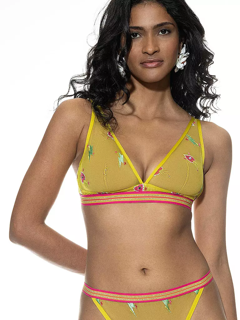 MEY | Reggiseno a triangolo POETRY FLASH isola tropicale | Giallo