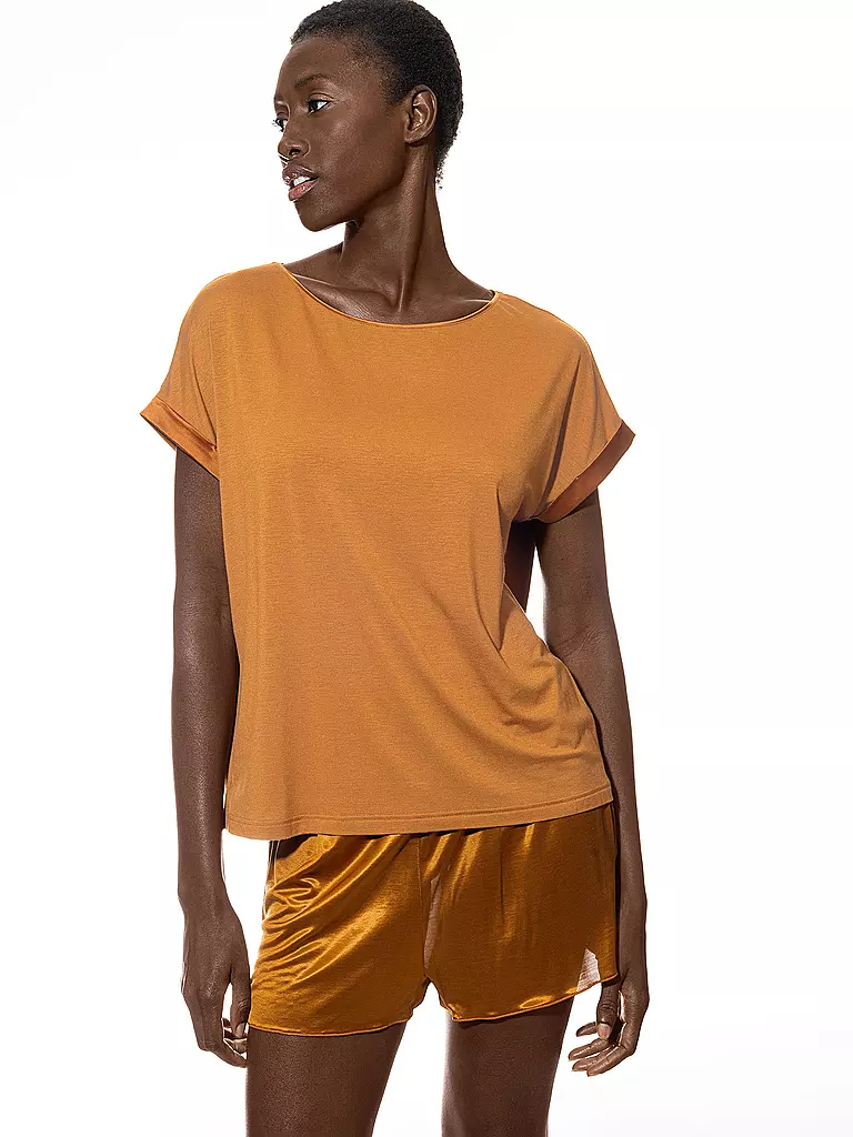 MEY | T-Shirt PURE CHIC caramel apple | Cammello