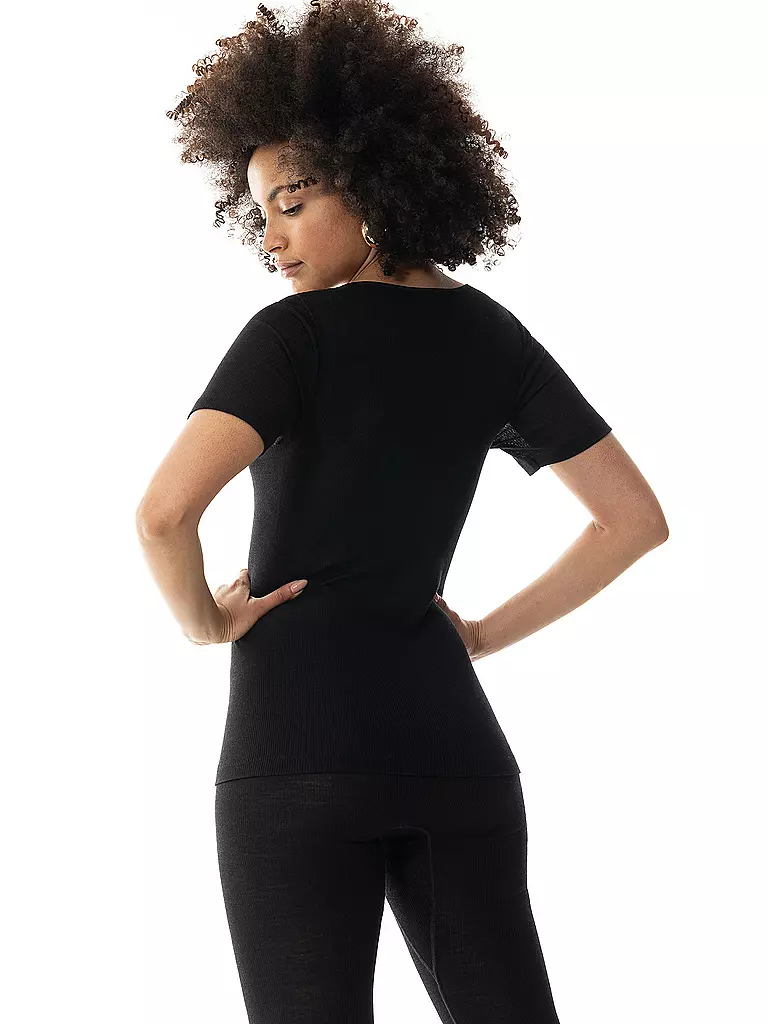 MEY | T-Shirt WOOL LOVE nero | 