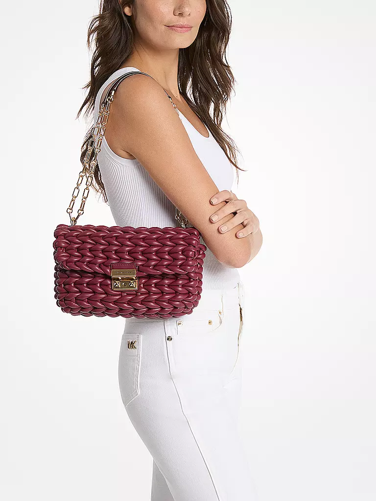 MICHAEL KORS | Borsa a tracolla in pelle - TRIBECA | Rosso scuro